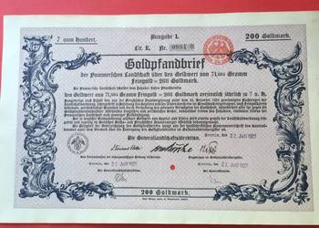 ( 8 ) Papiery wartościowe 200 goldmark