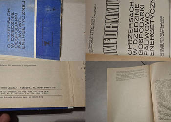 Rzadkie III wydanie Informatora – przepisy paliwowo-energetyczne 1979, nisk