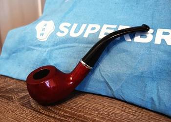 Fajka Tradycyjna Drewniana Do Palenia Tytoniu Rękodzieło + Etui