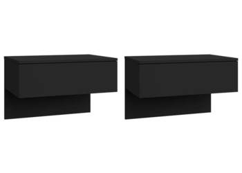 Szafka nocna ścienna 2 szt. czarna WM-810938