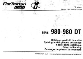Fiat 980 980DT katalog części zamiennych