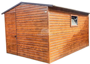 SCHOWEK DOMEK OGRODOWY 3m x 4m DWUSPAD - DRZWI OKNO DREWNOPODOBNY 3X4 GB258
