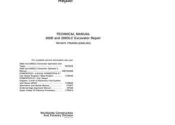 JOHN DEERE 200D, 200DLC instrukcja naprawy SERVICE MANUAL