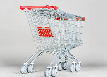 Wózek sklepowy budowlany dla klienta klientowski DIY sklep