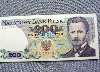 Polska 200 zł 1988r - Seria EC - Dąbrowski