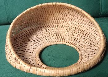 Ręcznie wyplatany koszyk wiklinowy dekoracja ścienna vintage boho