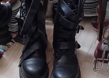 glany skórzane ROCK na wąski przegub i wąską łydkę -ciężkie solidne