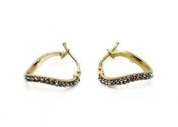 Złote Kolczyki Próby 333 0,96g Cyrkonie