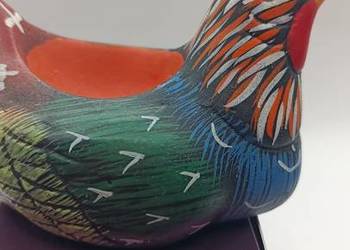 Figurka ceramiczna kury ręcznie malowana