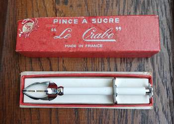 Francuskie szczypce do cukru w kostkach szczypce do kostek lodu lata 60-te