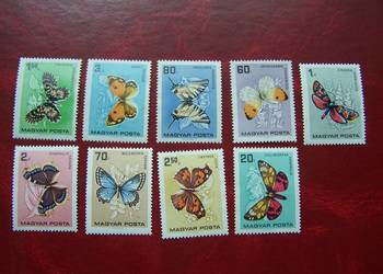 Węgry 1966 MNH Mi. 2201/09 Fauna Owady  Motyle  a