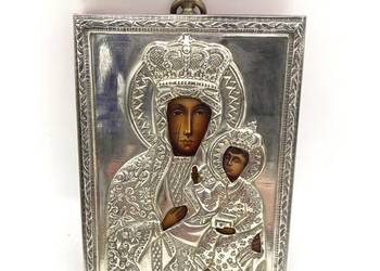 Ikona Częstochowska, koszulka srebrna próba srebra 925.