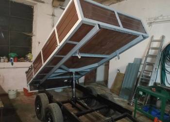 Przyczepa samochodowa przyczepka z kiprem wywrotka dwuosiowa