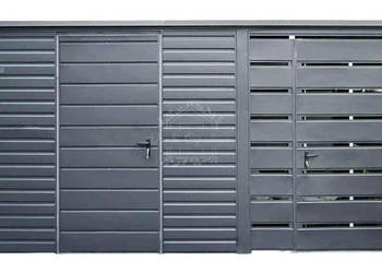 Schowek - domek ogrodowy 3x2m - wiata 1,5m -  antracyt  ID1130