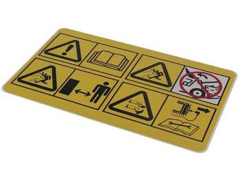 Etykieta ostrzegawcza przed rozładowaniem 87616VG0020