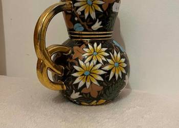 Dekoracyjny dzbanek ceramiczny ręcznie malowany art-deco-belgia