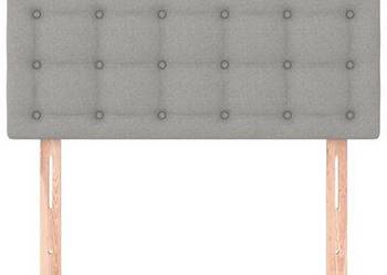 vidaXL Zagłówek do łóżka, jasnoszary, 100x5x78/88 cm, tkanina(sku346436)