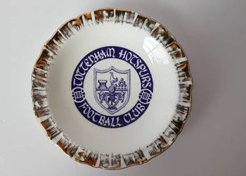 Kolekcjonerski talerzyk Tottenham Hotspur ze złoceniami, ceramika vintage