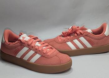 Buty zamszowe adidas różowe pudrowe 38