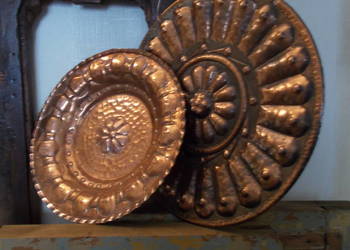 Stara Miedziana Ozdoba-Patera-Do Zawieszenia-Vintage