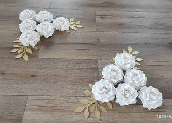 Róże z papieru metalizowanego 3D Róże z papieru metalizowanego 3D