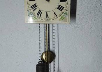 Stary ludowy zegar ścienny łańcuchowy szwarcwald F044
