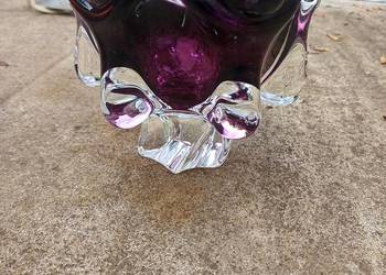 Retro patera z 60 tych lat hutnicze szkło Czechoslowacja