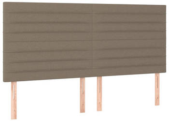 Zagłówek do łóżka z LED taupe 180x5x118/128 cm tkanina WM-3122582
