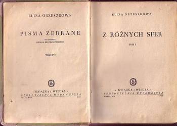 (6684) Z RÓŻNYCH SFER 2 TOMY (TOM XVI i XVII PISM ZEBRANYCH)