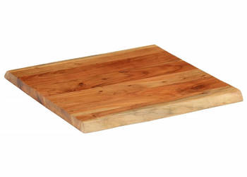 Blat stołu 60x60x38 cm drewno akacjowe naturalna krawędź WM-370642