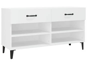 Szafka na buty biała 102x35x55 cm materiał drewnopochodny WM-812825
