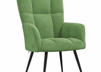 vidaXL Fotel, jasnozielony, obity aksamitem(SKU:328076)