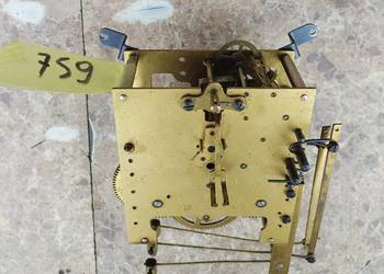 759 Mechanizm starego zegara Gustav Becker GB P12 uszkodzony