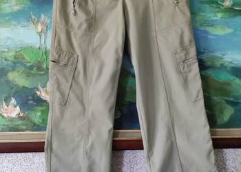 Vintage spodnie cargo bojówki szerokie nogawki luźne wysoki stan damskie mę