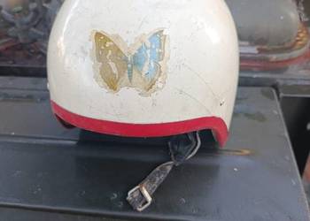 PRL zabytkowy kask motocyklowy typu "orzeszek"