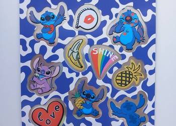 Naklejki Stitch 105 sztuk