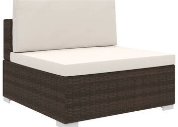 Środkowa sofa z poduszką 1 szt. polirattan brązowa WM-46793