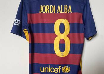 F.C. BARCELONA nr 8 ALBA - 2015 - 2016 - S/M - Nike - UNIKAT