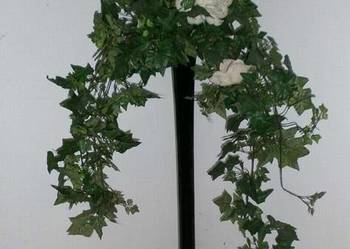 Wazon na Kwiaty Wąski, Wysoki 100cm, Czarny.