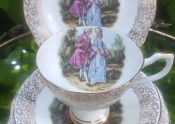 Angielska porcelana kostna ze scenkami Fragonarda* miłość wiedeńska