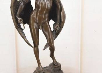 Ikar z Rozłożonymi Skrzydłami - Mityczna Ogromna Figura Rzeźba z Brązu 42cm