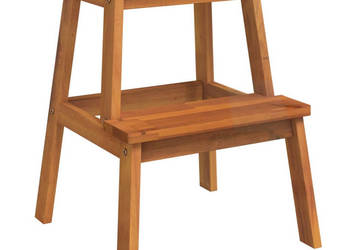 Stołek ze schodkiem 40x38x50 cm lite drewno akacjowe WM-153333
