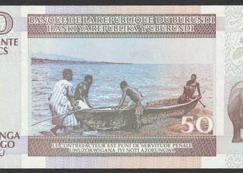 BURUNDI 50 FRANKÓW  2001 - STAN BANKOWY UNC