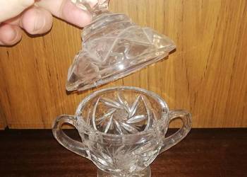 Przepiękny kryształ cukiernica z lat PRL Przepiękny kryształ cukiernica z lat PRL
