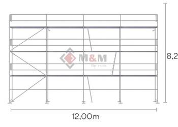 Nowy zestaw rusztowania 100m2 podesty stalowe 3m
