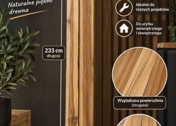 Deski teak teczyna belki 233 cm długości