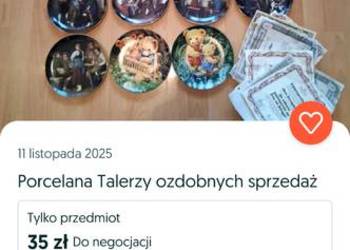 SPRZEDAM PORCELANĘ TALERZE RECZNIE MALOWANYCH