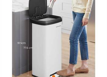 Kosz metalowy biały