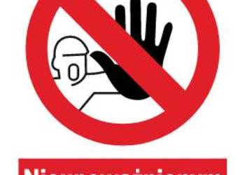 Naklejka BHP Nieupoważnionym wstęp wzbroniony! GC008