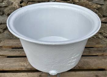 STARA, ŻELIWNA BALIA, DONICA np. NA KWIATY - KWIETNIK - 67,5 cm - SYGNOWANA